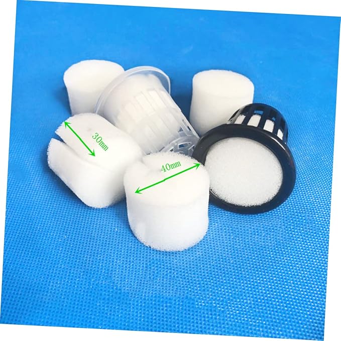 BESPORTBLE 1set Soil Hydroponic Planting Tray Set Cylinder Sponge Cups Floating Gardening System for Greenhouse Vegetable Cultivation Includes Planting Baskets and Sponge Tray