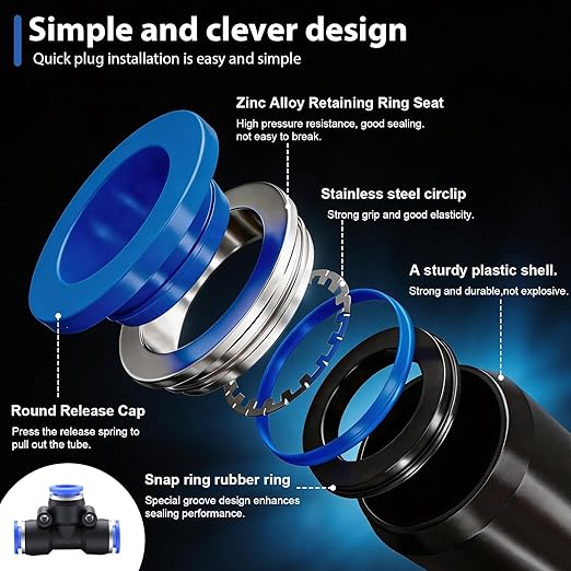 50FT 5/16 inch 360° Adjustable Drip Irrigation Kits Automatic Garden Watering Misting Atomizing System with 16pcs Bendable Nozzles for Yard Lawn Plant Greenhouse Garden(5/16 inch Hose)