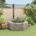 Gabion Raised Bed Silver Galvanized Steel 63x55.1x19.7 in Gardening Pots &amp Planters 142534
