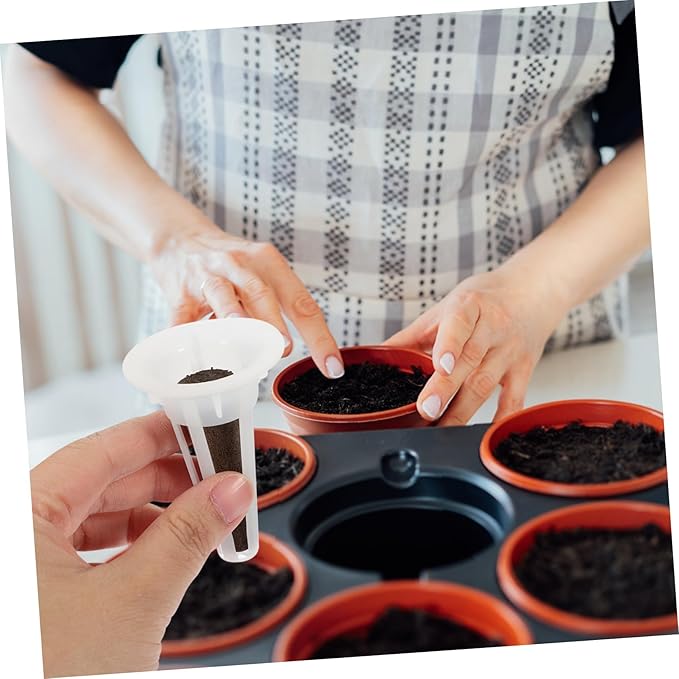 BESPORTBLE Hydroponics Plant Growing Kit with Transparent Humidity Domes and Reusable Plant Baskets for Indoor Gardening Set with Seedling Sponges and Labels
