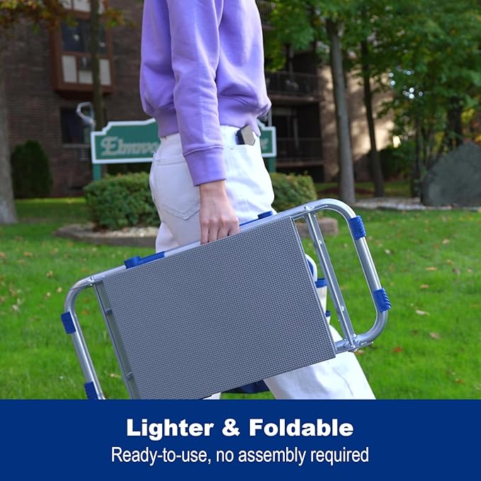 Aimerla K5 Foldable Kneeler Seat - Heavy Duty (Detachable Cloud Kneeler Pad) - Garden Stool - 2 Large Tool Bags - Portable Bench for Indoor &amp Outdoor
