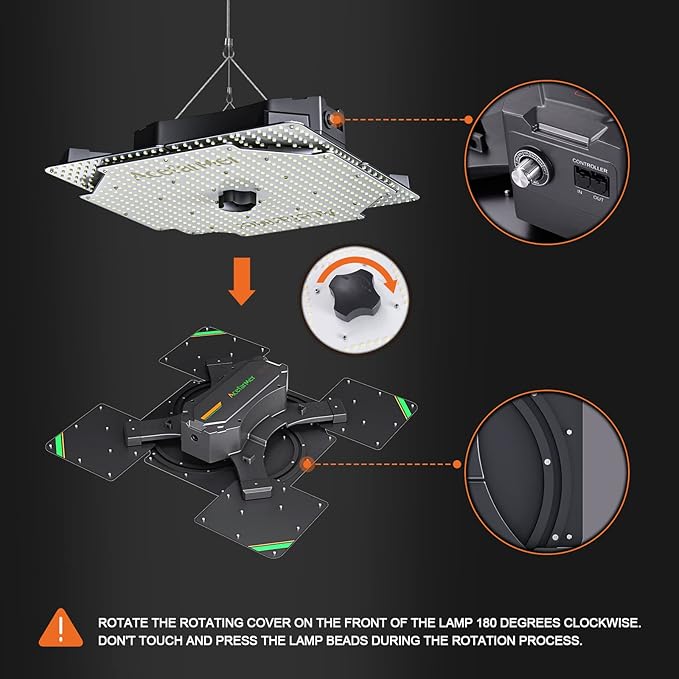 Adjustable LED Grow Light with 3144pcs Diodes Driver Dimmable Lights True Full Spectrum with Extensible Panel Versatile Grow Lamp for Veg &amp Bloom Indoor Growing 2x2 to 5x5 Grow Tent
