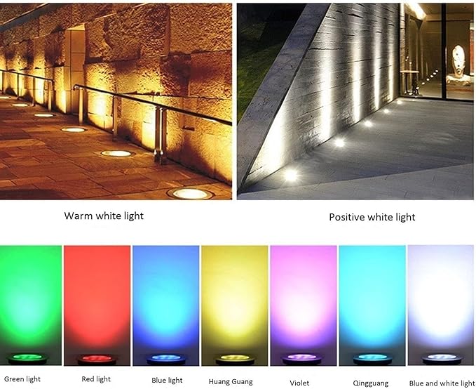 4pcs 1W LED Beam Spotlight - Outdoor LED Spotlight LED Buried Lights IP67 Outdoor Underground Recessed Inground Light for Garden Patio Lawn Driveway Landscape Lights(Yellow220v(1w))