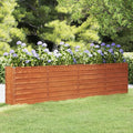 YAFF Garden Raised Bed Rusty Corten Steel 126 x 15.7 x 30.3 in Large Outdoor Planter Box for Vegetables Herbs Flowers Patio Balcony Durable