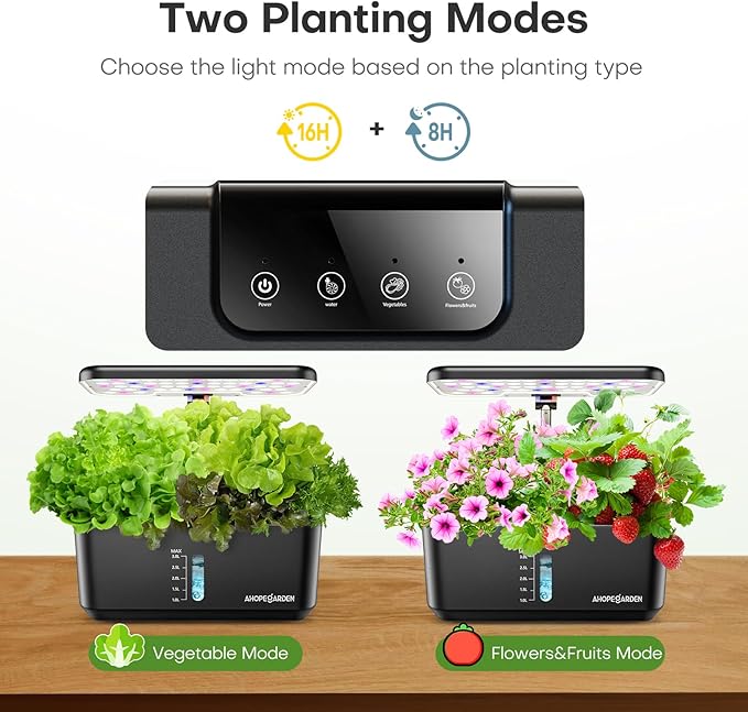 Ahopegarden Indoor Garden Hydroponics Growing System with Hydroponic Pods Kit