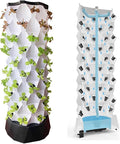 Hydroponic TowerGarden Hydroponic Growing System Vertical TowerHydroponics Growing System for Indoor Herbs and VegetablesAeroponic Tower with Hydrating PumpSeeding Bed &amp Net PotsBlack-80Pots