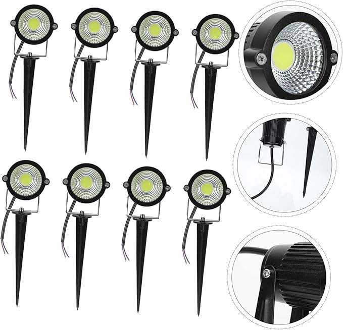DOITOOL 10pcs Led In-ground Landscape Light Outdoor Lighting for Pathways Gardens and Patios Rated for All Weather Use