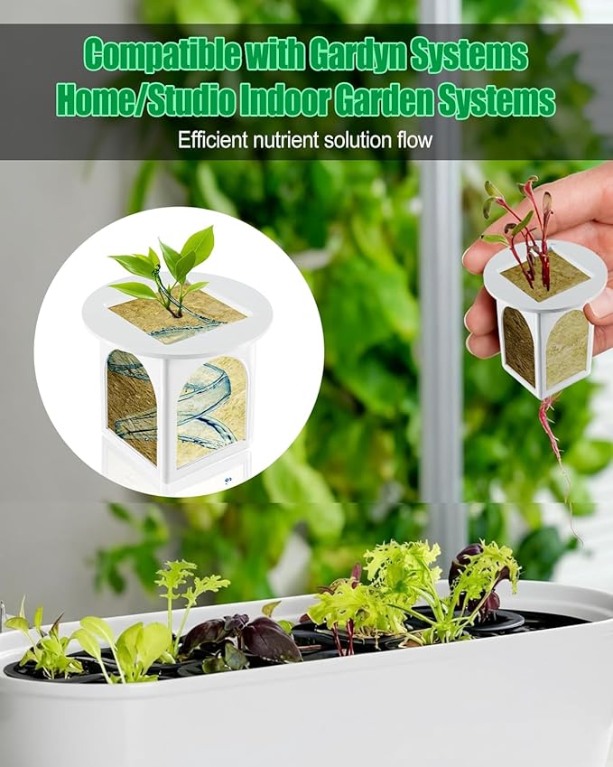 Hydroponic Planting Cup Hydroponic Growing System Compatible with Gardyn Home/Studio Indoor Garden System 10 Pack White