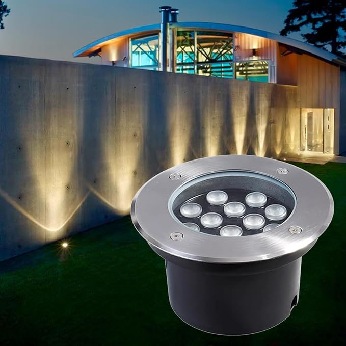 Ground Landscape Lights - Outdoor Buried Lights AC85-265V Outdoor Recessed Spot Light IP66 Waterproof Underground Light LED for Garden Pathway Patio Step Deck(White Light36W)
