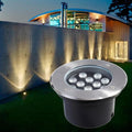 Ground Landscape Lights - Outdoor Buried Lights AC85-265V Outdoor Recessed Spot Light IP66 Waterproof Underground Light LED for Garden Pathway Patio Step Deck(Warm Light9W)