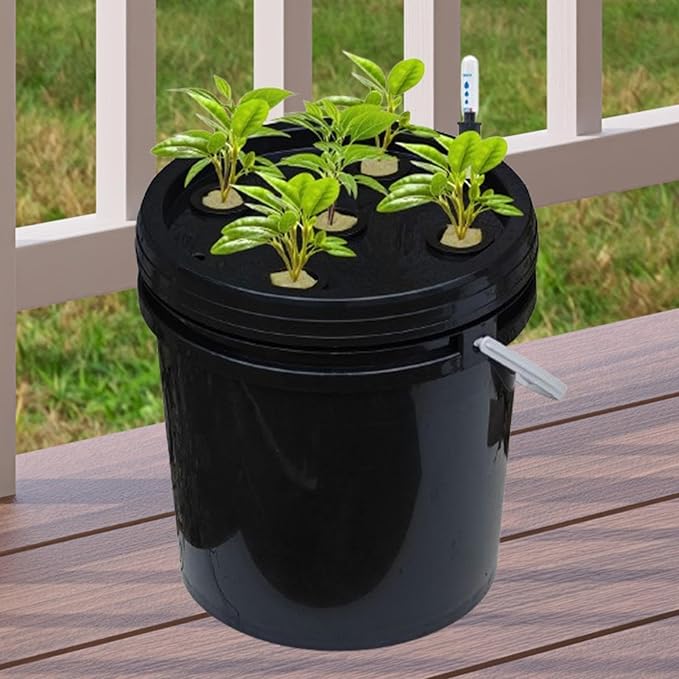 Hydroponic Growing System Kit Gardening System Grow Kit Water Leveling Device Hydroponic Buckets Kit for Lawn Balcony Home