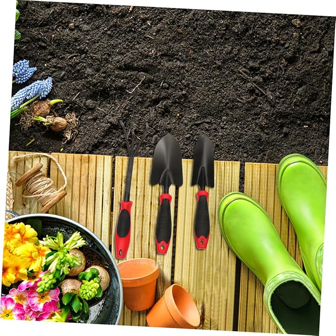 BESPORTBLE 1 Set Gardening Tool with Ergonomic Handles for Transplanting Cultivating and Weeding Durable Rake and Shovel Kit for Adults for Your Garden