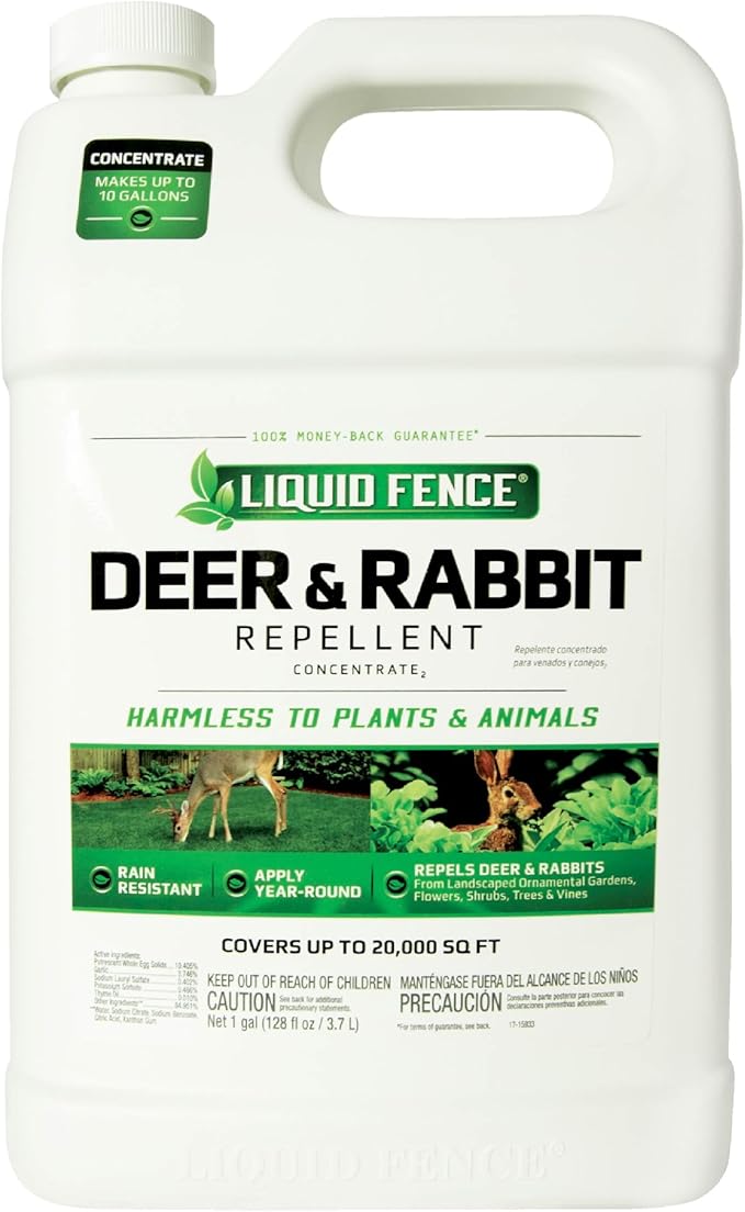 Liquid Fence Deer And Rabbit Repellent Concentrate Apply Year-Round 1 Gallon