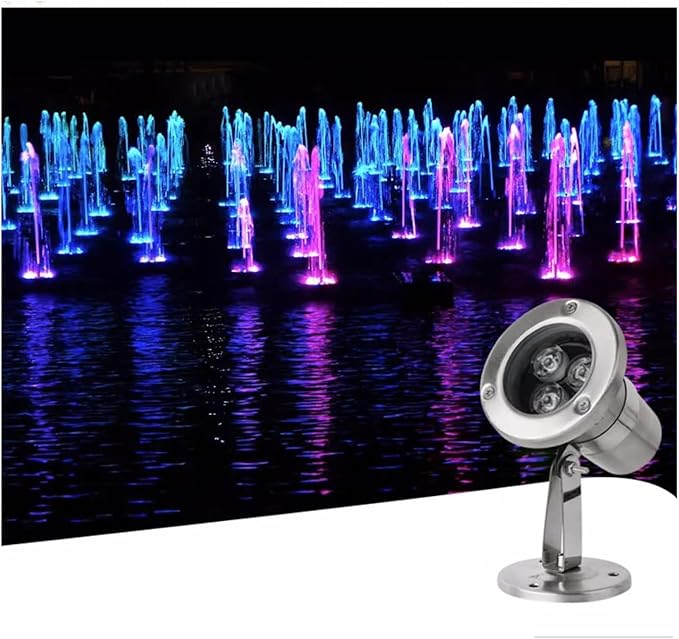 LED Underwater Lights - Low Voltage AC12/24V Waterproof Spotlight for Pool Waterfalls and Landscape Lighting IP68 Adjustable Angle