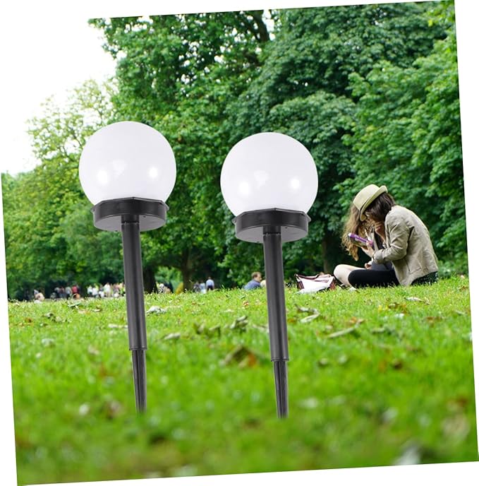 Veemoon 8pcs Solar Power Lawn Lights Waterproof Garden Ball Lamps for Outdoor Use Energy Saving Landscape Lighting for Yard