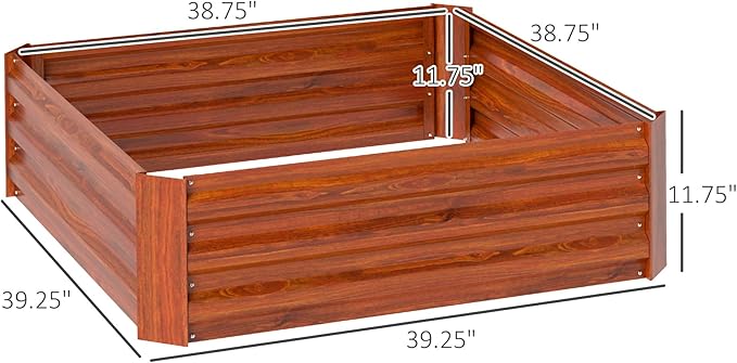 Metal Planter Box2 Galvanized Raised Garden Bedfor Growing Plant