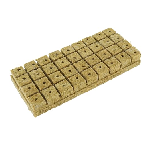 72 Rockwool Cubes 1 Inch Hydroponic Growing Blocks with 2 Inch Net Pots for Hydroponics System and Seed Starting