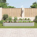 Large Galvanized Steel Raised Garden Bed Rectangular Silver Planter Box 157.5x31.5x17.3 Inch Outdoor Planters for Vegetables Durable Gardening Solution