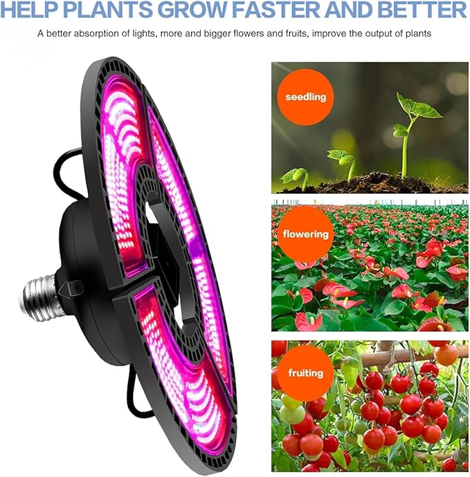 LED Grow Lights for Indoor Full Spectrum Phytolamp Indoor Flower Seeds Hydroponics Cultivation Lamp for Greenhouse Vegetable Grow Tent288 LEDs