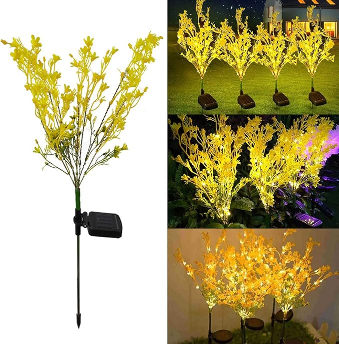 Plant Growing Lamps Flowers LED-Lawn-Solar-Lamps Rapeseed Chrysanthemum Yard Lawn Path Wedding Christmas Lights Outdoor 10PC