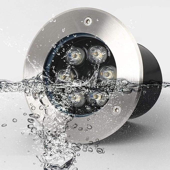 Outdoor Led Landscape Lamp - Led Buried Lights Ip67 Waterproof Recessed Led Spotlight Round Recessed Lawn Light Led Ground Floodlights for Garden Patio Driveway Step-White Light-24 W