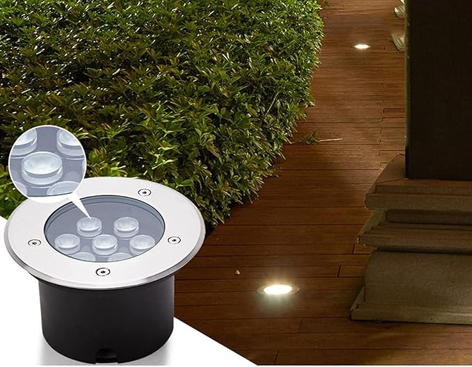 Outdoor Recessed LED Spot Light - LED Landscape Lights - Inground Garden Lamp Outdoor Garden Lighting Waterproof Lights Underground Beam Underground Spotlight RGB 3w(24V) RGB