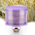 Home Bean Sprouts Machine 2 Layers Automatic Beansprout Growing Kit 360° Watering Intelligent Constant Temperature for Mung Bean Radish Wheatgrass
