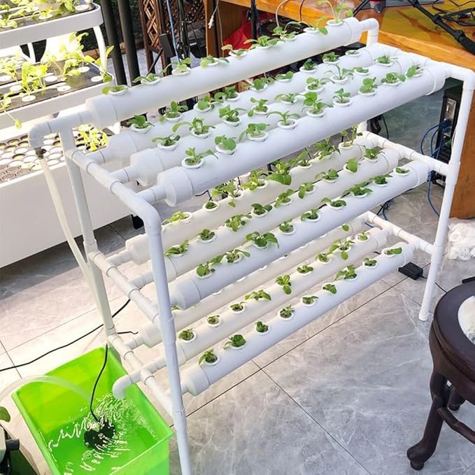 Hydroponics Growing SystemIndoor Garden System with Water Pump Planting Baskets and Sponge Pump Timer Water Hose Manual Indoor Hydroponics Growing System GYL24824