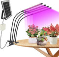 LED Grow Lights for Plants with 3/9/12H Timer Solar Plant Grow Light Battery Powered UV Grow Lights for Indoor Plants Adjustable Gooseneck Suitable for Vegetation Run Day/Night