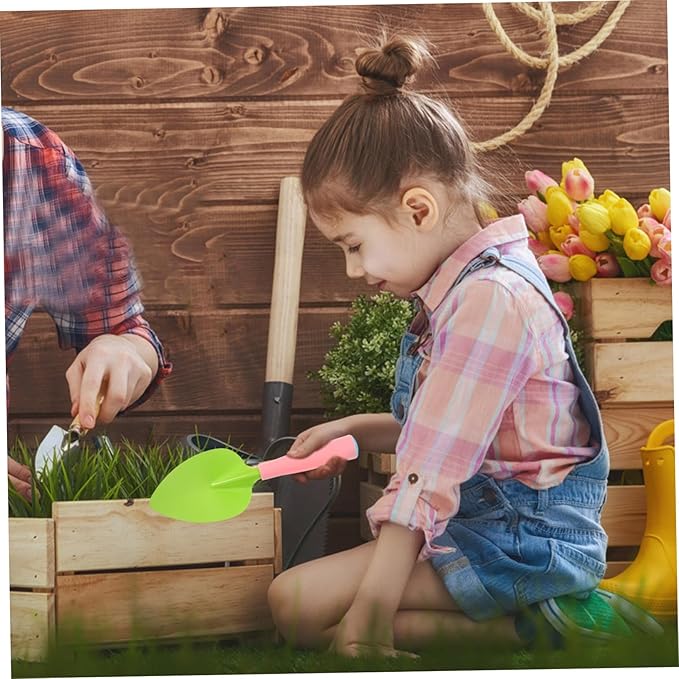 Yardwe 1 Set Kids Gardening Tools Set Shovel Rake Watering Can Gloves Apron Perfect for Kids'