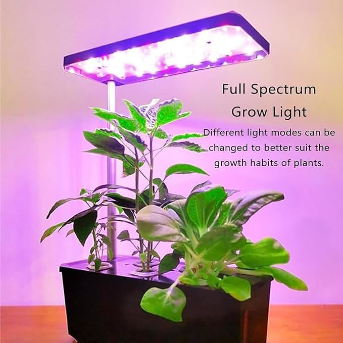 Hydroponics Growing System 6 Pods Hydroponics Growing System Indoor Garden with LED Grow LightHeight Adjustable and Automatic Timer for Fruits Vegetables