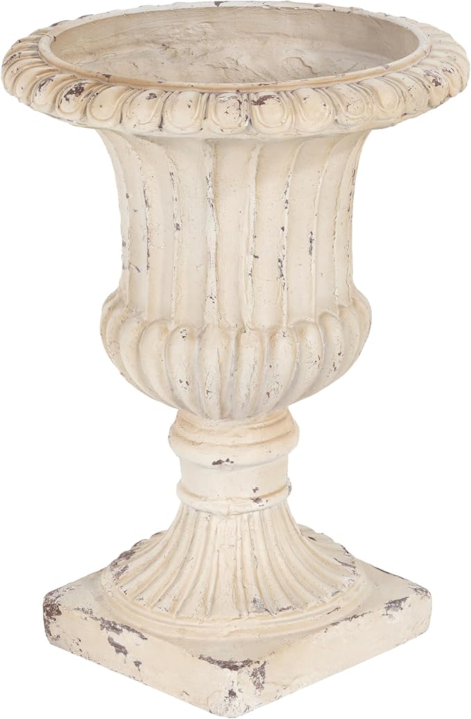 Planter Antique White 19.25'' H