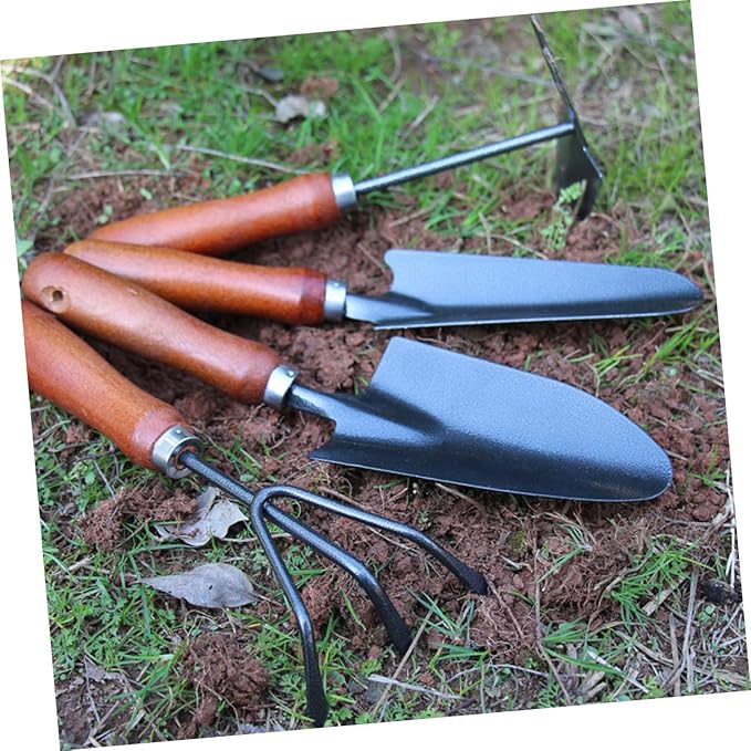 4pcs Mini Garden Tool Set Thickened Iron Shovel for Transplanting Weeding and Cultivating Lightweight Handheld Gardening Tools for Planting and Outdoor Use