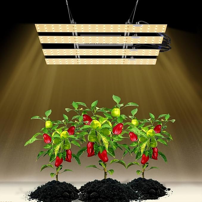 LED Grow Light Dimmable with 5x5ft Coverage and Upgraded Larger Size with Size 22.6x22.6 Full Spectrum Grow Lamps for Indoor Hydroponic Growing Light with High PPFD (Actual Power 240Watt) …