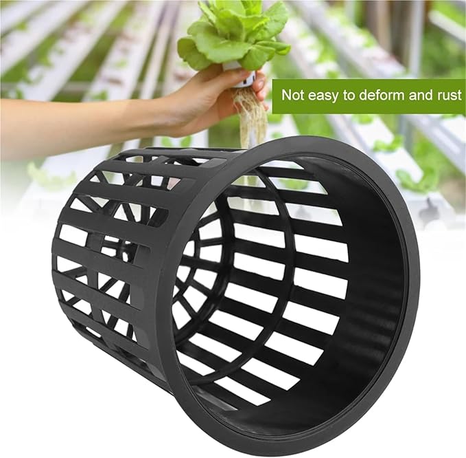 Net Pots for Hydroponics 16pcs Durable Safe Plastic Hydroponic Basket Cup for Garden Balcony Planting