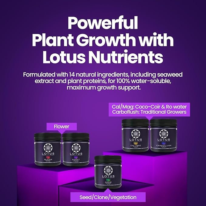 Cal/Mag Pro Series - Hydroponic Plant Nutrients - Supplement for Enhanced Plant Growth - Naturally Derived Premium Powdered Nutrient with Calcium and Magnesium for Soil Hydroponic &amp Coco Coir 12