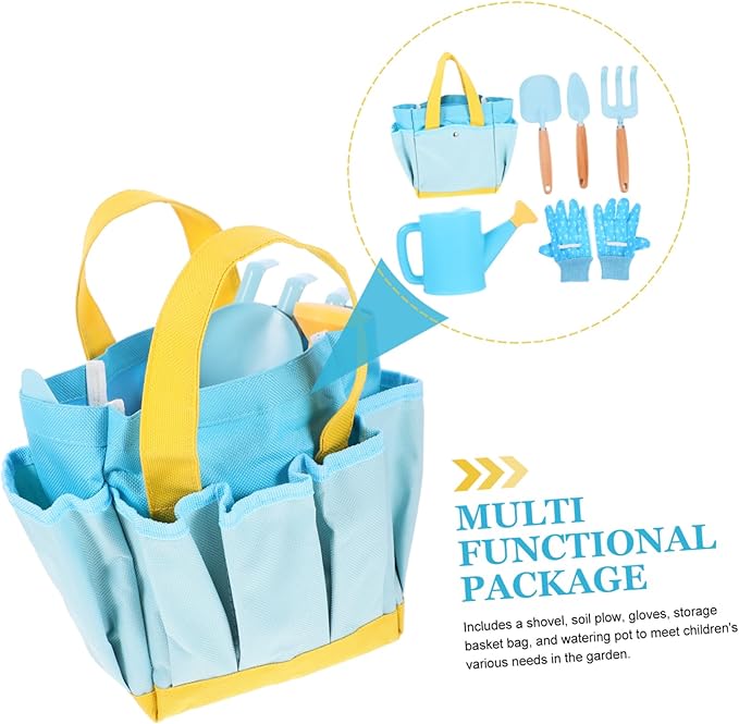TOYANDONA 1set Boy Girl Gardening Tool Set Garden Tools Watering Can Rake and Shovel for and Transplanting Safe and Lightweight Gardening Equipment for Boy Girl