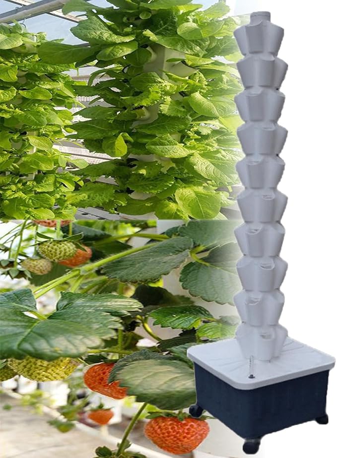 Soilless Cultivation Hydroponic Planting ColumnsVertical Hydroponics Garden Grow TowerHydroponics Growing TowerVertical Tower Planters White-10-layer