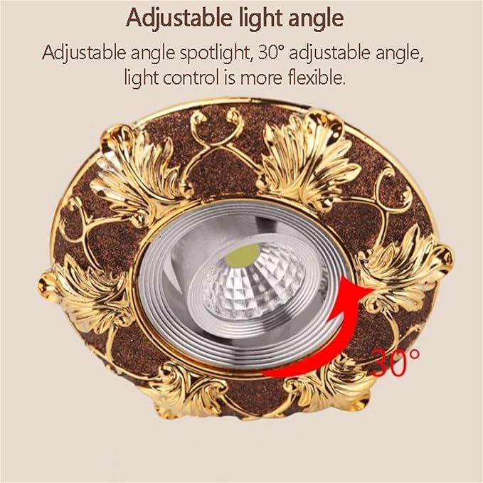 2 Pack LED Recessed Downlight Dimmable Ceiling Light Fixtures 30° Tiltable COB Eyeball Retrofit Spotlight(White Light5W)