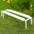 Hydroponics Growing System Kit Balcony-Type Hydroponic Vegetable Growing MachineSingle-Layer Hydroponic Planting RackPVC-Pipe Hydroponic Garden Plantingfor VegetablesFruitsHerbA