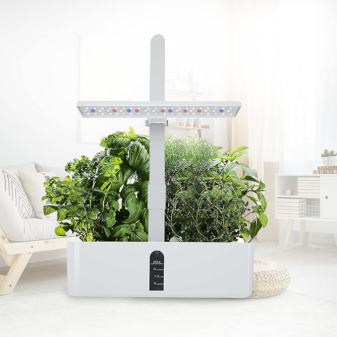 Smart Garden Hydroponics Growing System Indoor Garden Germination Kit with Fan Height Adjustable Smart Garden for Home Kitchen Indoor Planting