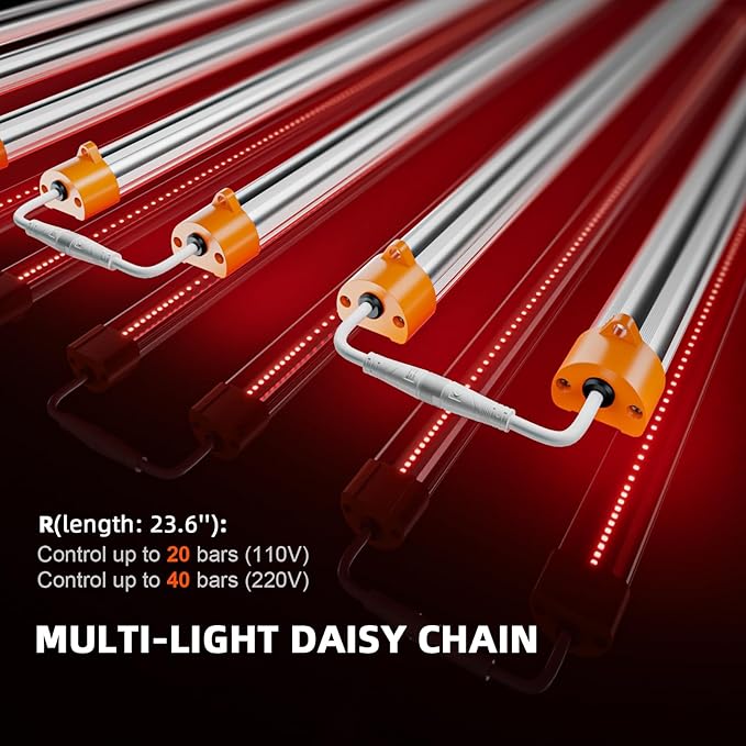 Spider Farmer SUPP-R30 Red LED Grow Light Bars 660nm Deep Red and UV30 &amp IR16 LED Grow Light 365-370nm UV &amp 730-745nm IR Supplemental Light for Indoor Plants 2X2 3X3 4X4 Grow Tents23.6