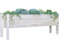 Zylina Wood Raised Garden Bed - Long 60x12x22 Raised Planter Boxes - These Garden Beds for Outdoor with Legs Grow Healthy Vegetables Herbs and Beautiful Flowers on Your Patio or Backyard.