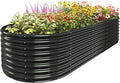 FRIZIONE 9FT(L)×4FT(W)×2FT(H) Galvanized Raised Garden Bed Outdoor Metal Raised Garden Beds for Flower Raised Planter Box Outdoor for Herb Vegetable-Gray