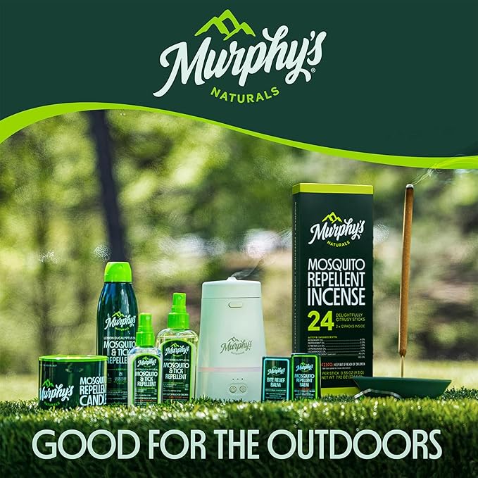 Murphy’s Naturals Mosquito Repellent Incense Sticks 24 Count Insect Repellent with Citronella for Outdoor Yard 2.5+ Hours per Stick