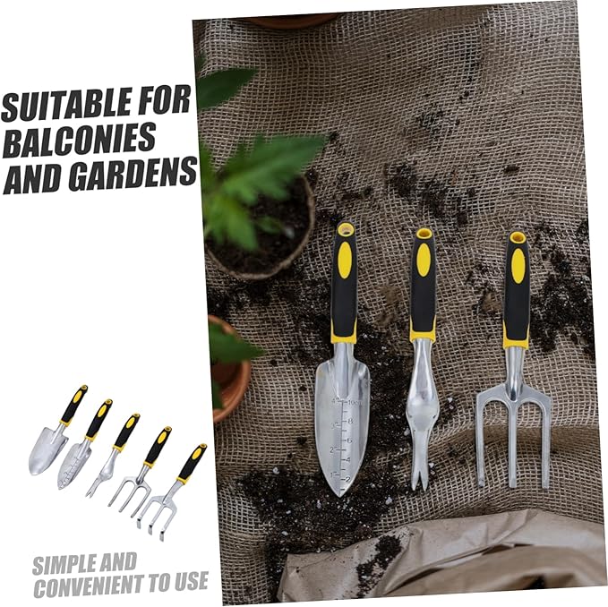 1set Multi-use Garden Tool Set Heavy Duty Plant Shovel Trowel and Fork for Balconies Gardens and Potted Plants for Digging Weeding and Transplanting