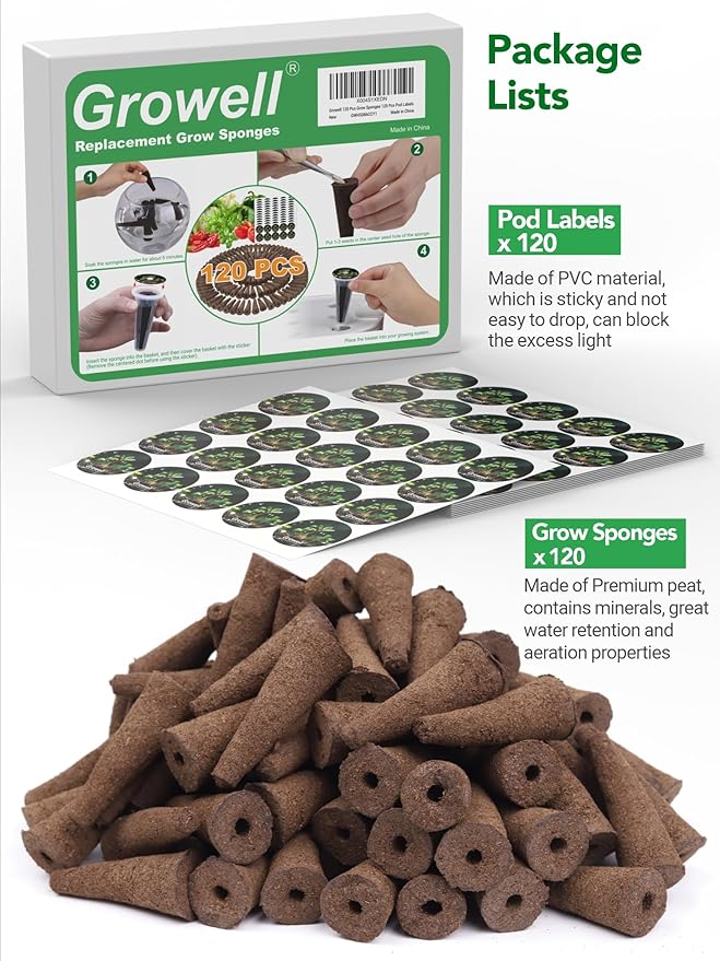 16 Pods Hydroponics Growing System Kit &amp 240 Pcs Hydroponic Pods Kit