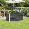 Steel Raised Garden Bed for Gardening Metal Planter Box for Vegetables Fruits Flowers 39.37 x 19.69 x 17.72 in Anthracite -547