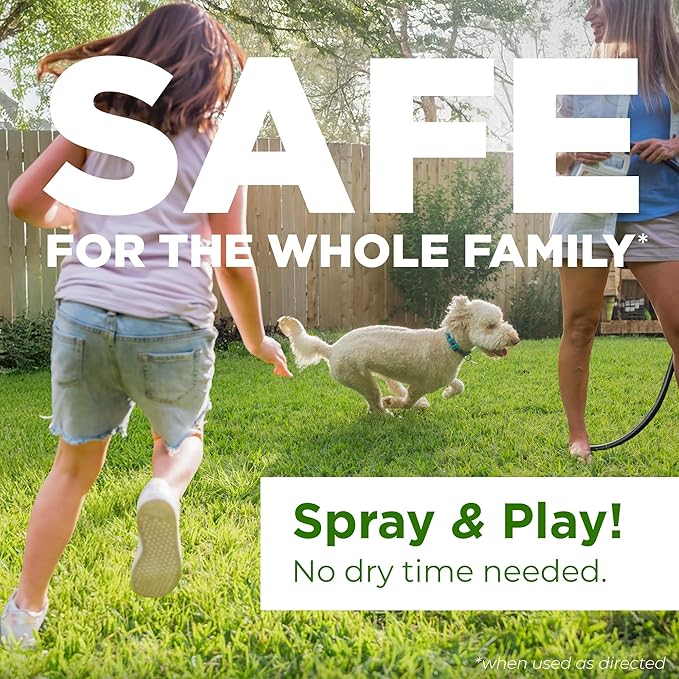 Wondercide - Ready to Use Flea Tick and Mosquito Yard Spray with Natural Essential Oils – Mosquito and Insect Killer Treatment and Repellent - Plant-Based - Safe Around Pets Plants Kids - 32 oz
