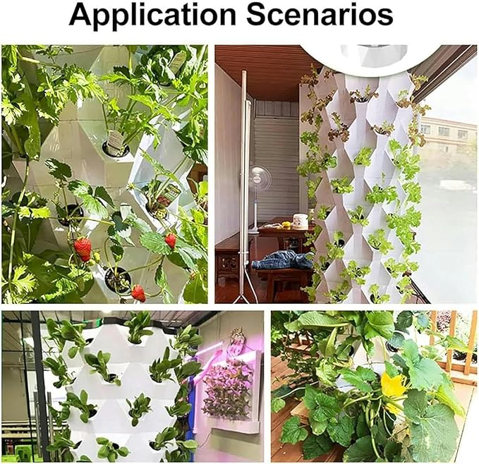 Smart Vertical Hydroponic Tower Self-Watering Growing System - Hydroponics Growing Tower for Indoor Herbs Fruits and Vegetables - Aeroponic Tower with Hydrating Pump Net Pots10f